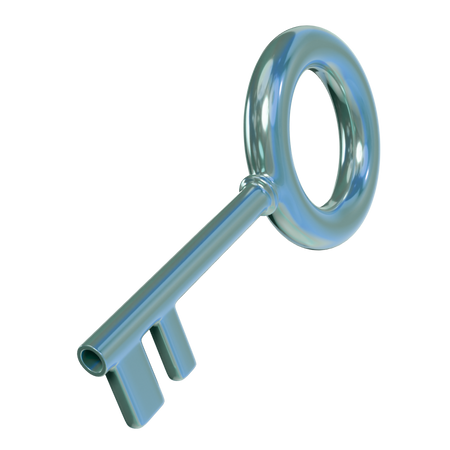 blue key strategies 3d icon
