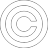 copyright symbol white