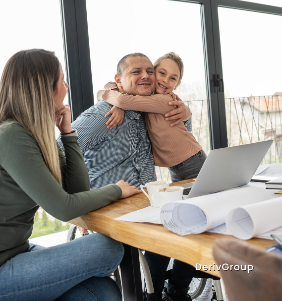 business owner enjoying family time, secure in energy pricing